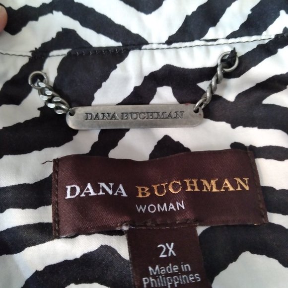 Vtg DANA BUCHMAN 90's Zebra Print Jacket by Dana Buchman Size 2X - Picture 6 of 7